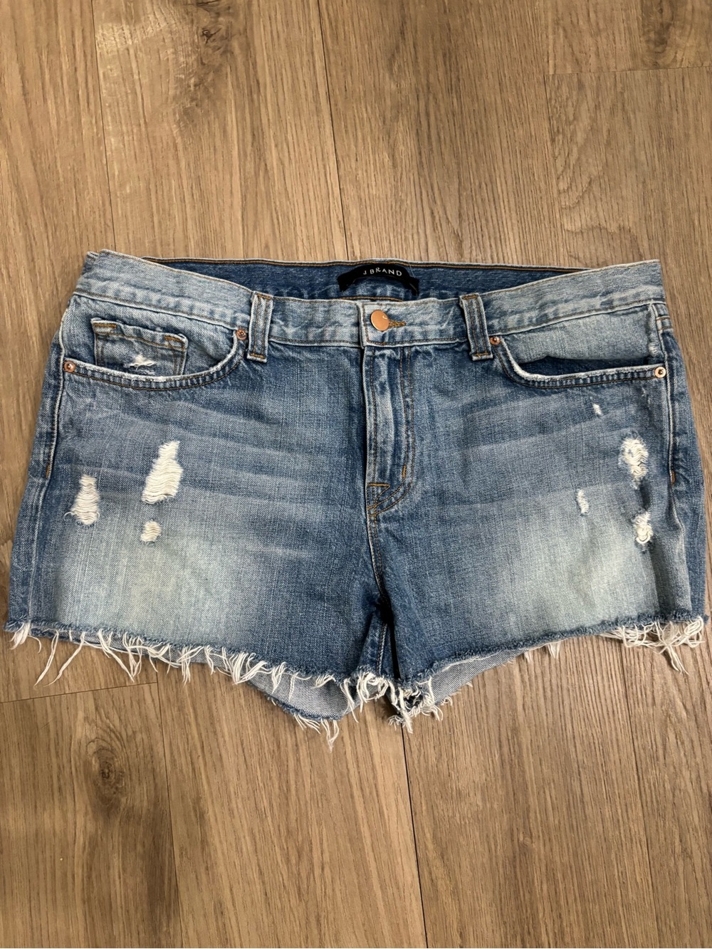 J Brand Denim Distressed Women's Cutoff Shorts - Light Blue Size 31